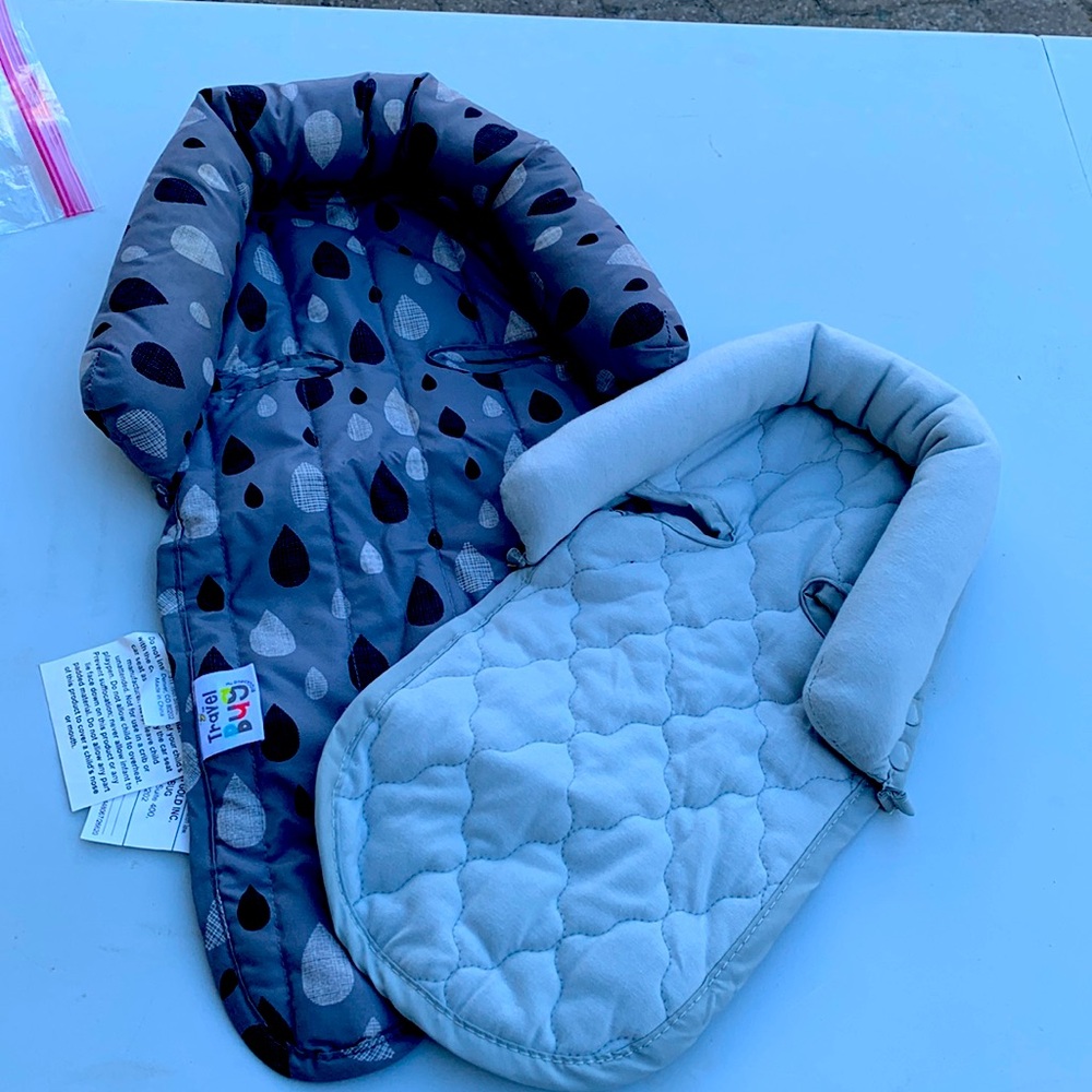 Travel Bug- Baby & Toddler 2-in-1 Head Support Duo Head Support for Car Seats